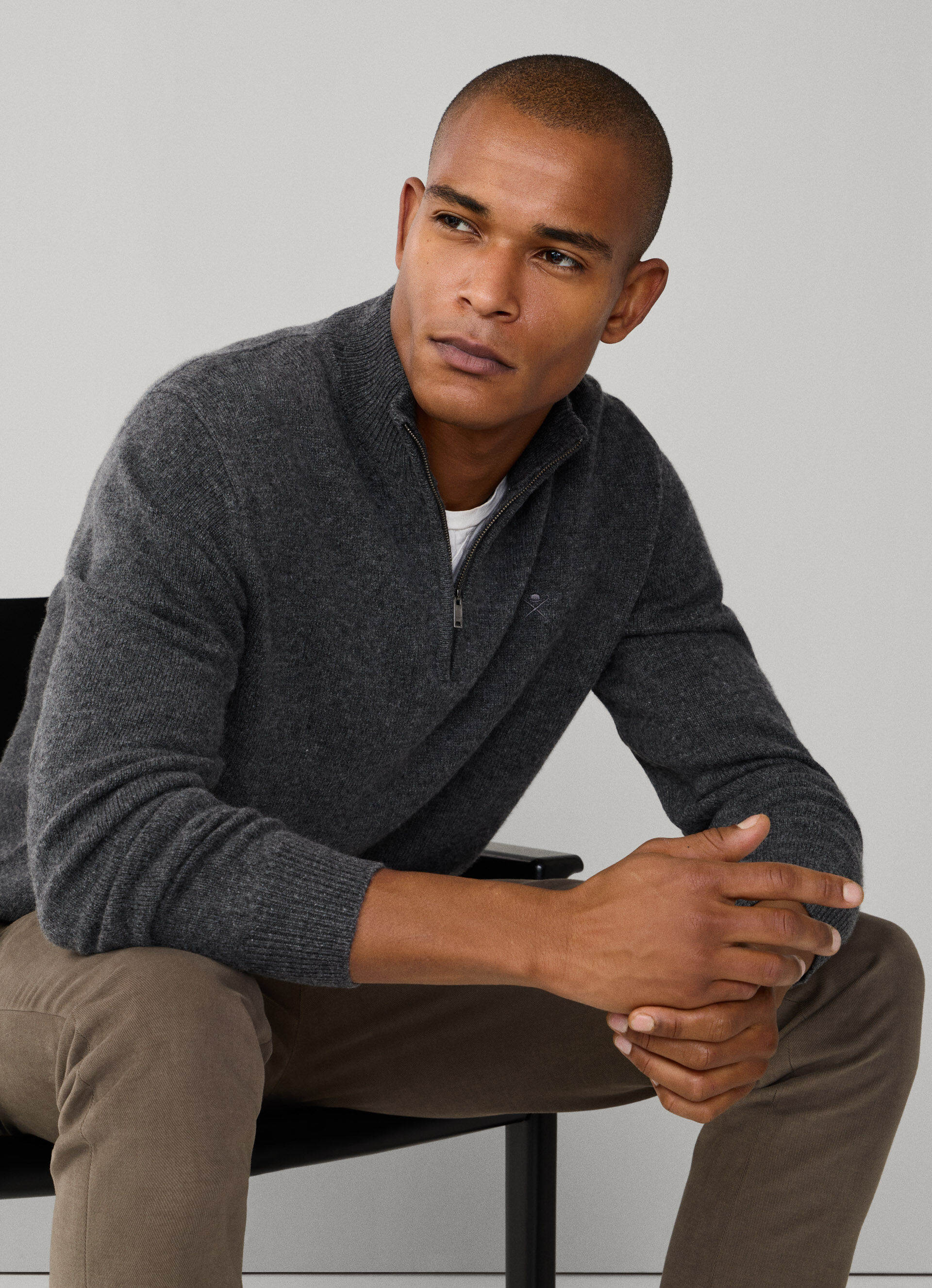 Lambswool Quarter Zip Jumper | Hackett