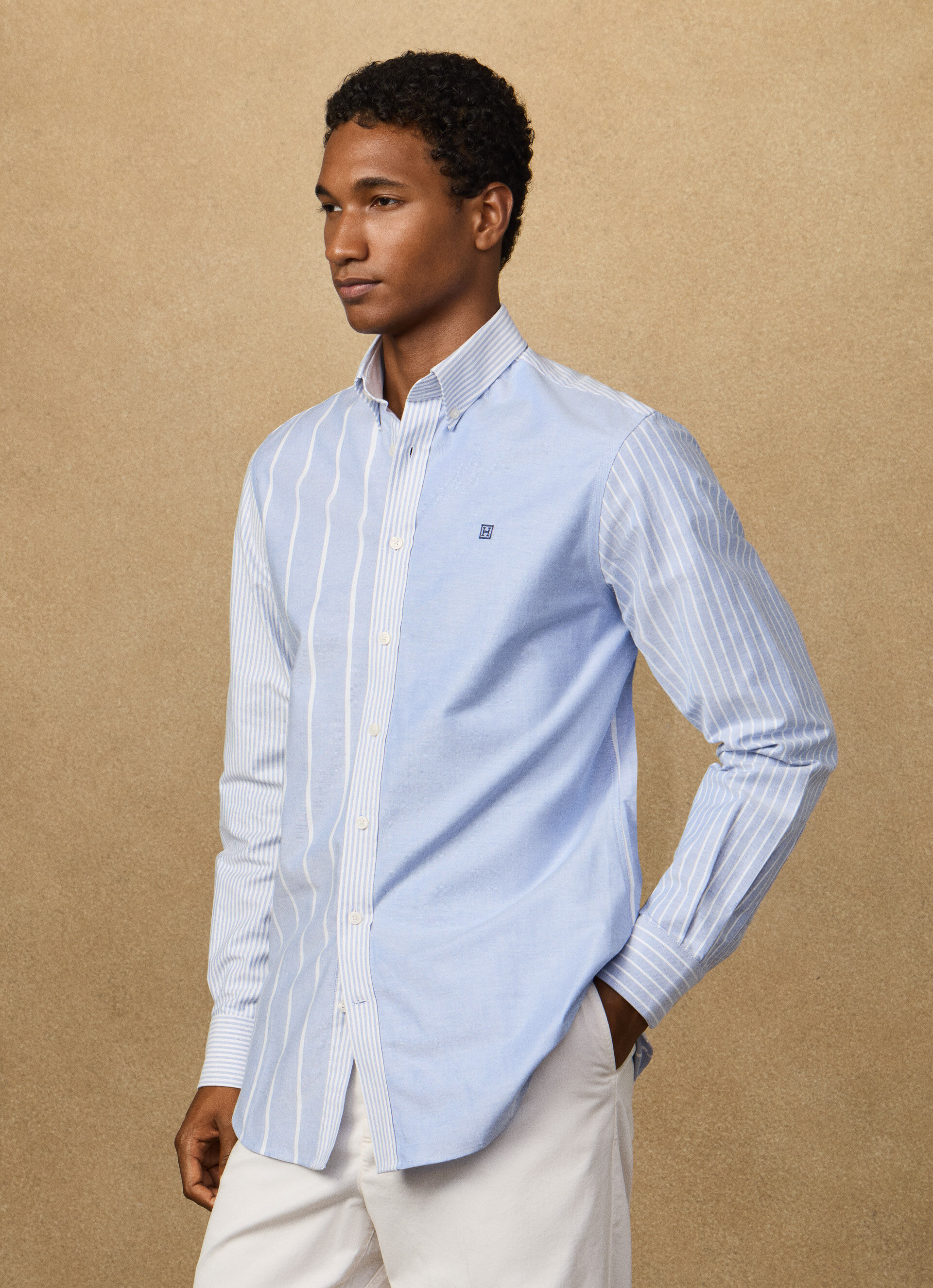 Classic Fit Patchwork Oxford Shirt | Hackett London