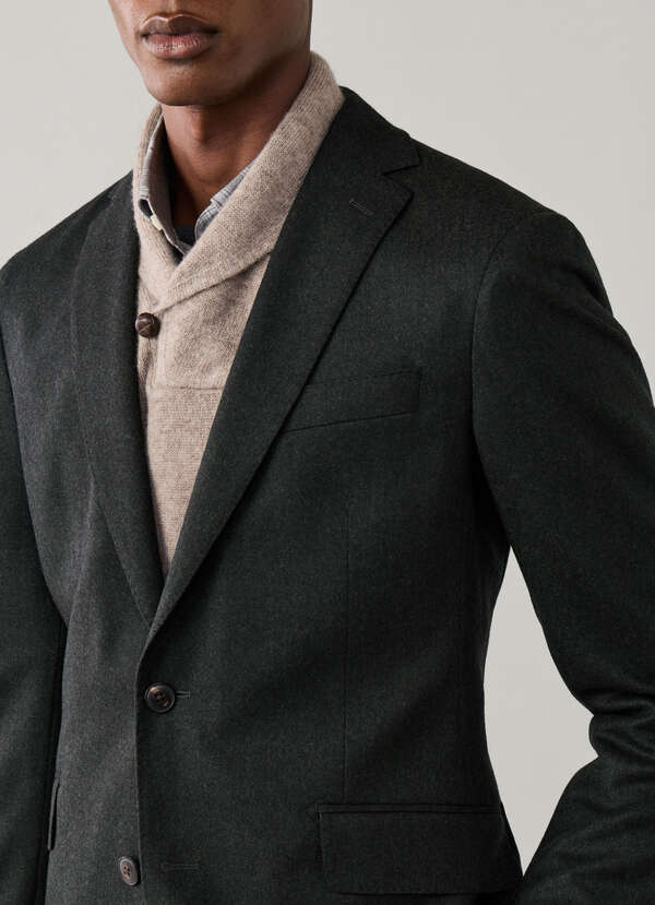 Italian Wool Performance Flannel Blazer - 2
