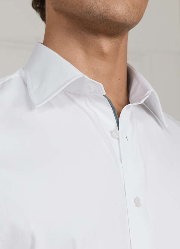 Classic Fit Plain Engineered Stripe Shirt - 2