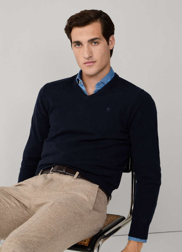Lambswool V-Neck Jumper