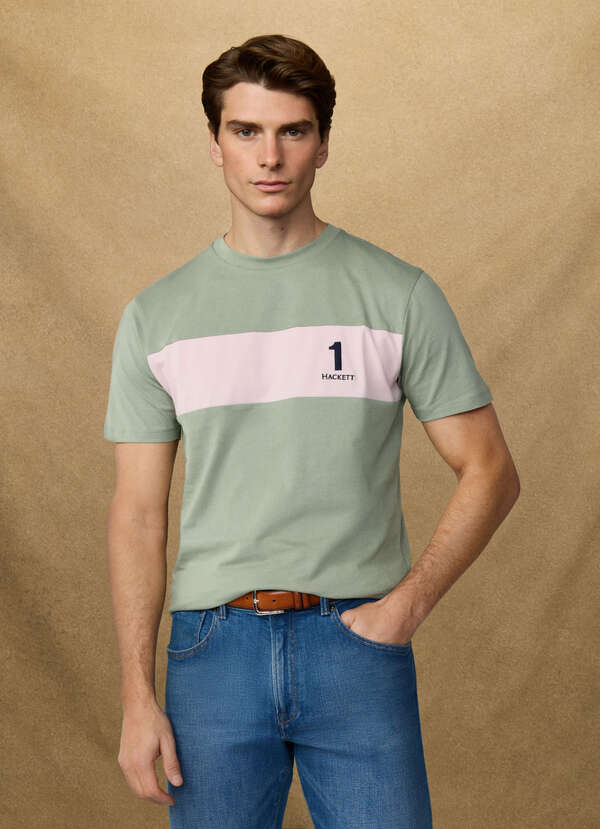 Classic Fit Short Sleeve Panel T-Shirt