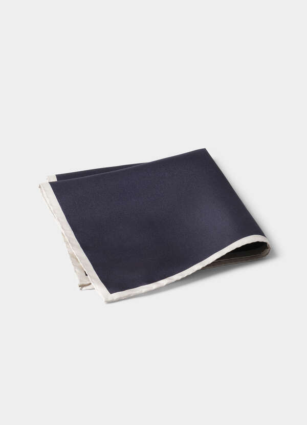 Solid Branded Silk Pocket Square