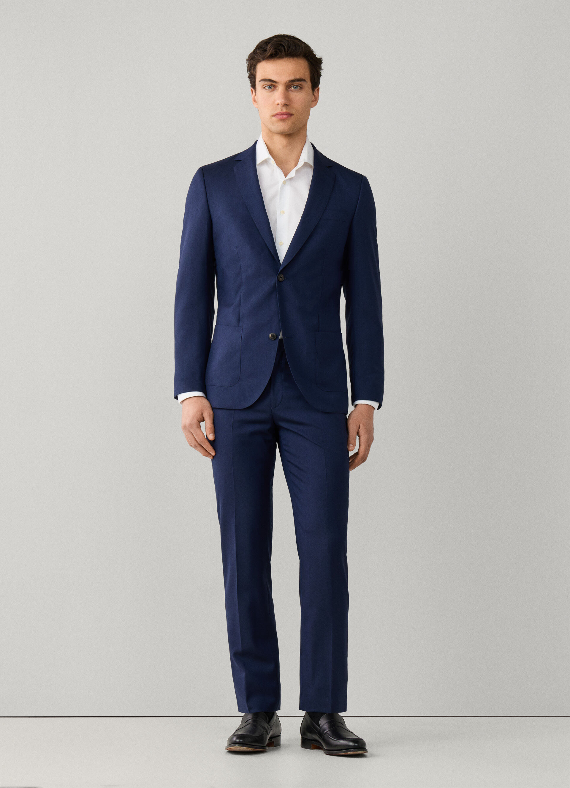 Wool Rustic Tropical Textured Suit | Hackett London