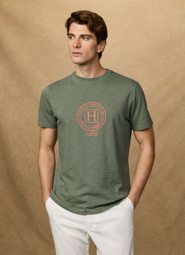 Classic Fit Linen Blend Graphic T-Shirt - 2