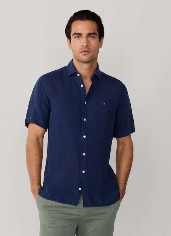 Tailored Fit Short Sleeve Linen Shirt - 2