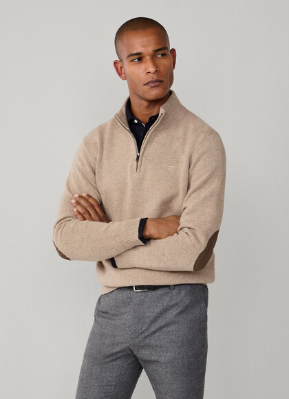 Lambswool Quarter Zip Jumper
