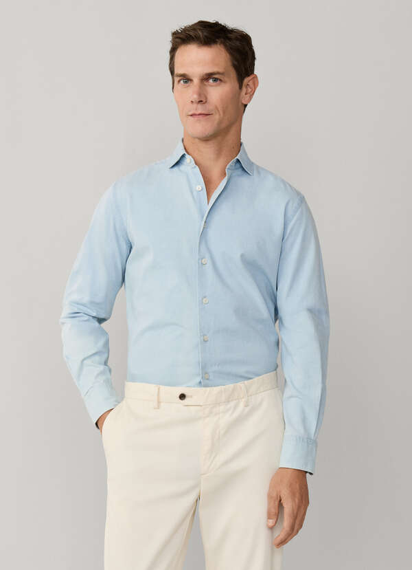 Tailored Fit Light Wasg Denim Shirt - 2 Tailored Fit Light Wasg Denim Shirt - 2