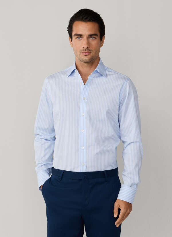 Classic Fit Twill Twin Stripe Shirt - 2