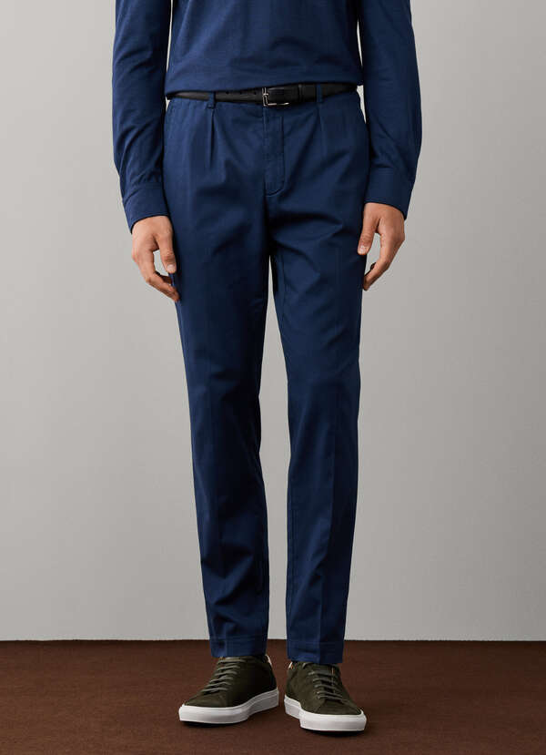 Travel Tapered Fit Sloane Sateen Trousers - 2