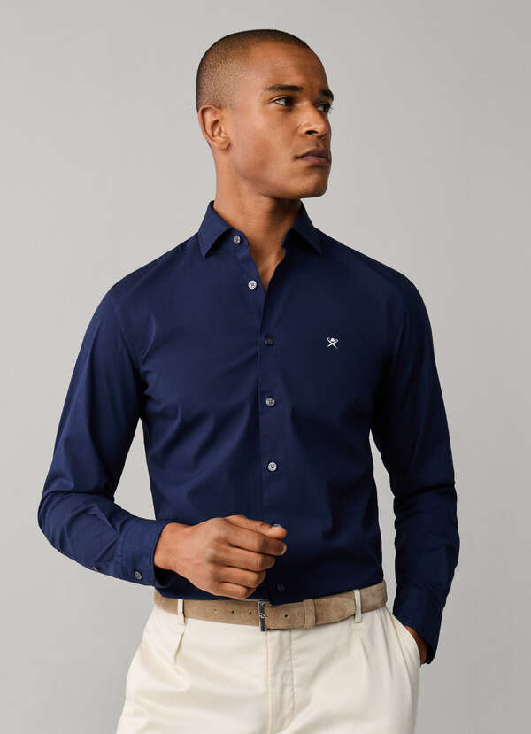 Tailored Fit Stretch Poplin Shirt Tailored Fit Stretch Poplin Shirt