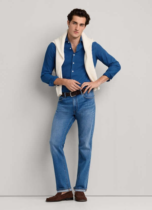Classic Fit Lux Light Wash Denim Classic Fit Lux Light Wash Denim