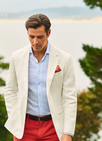 Linen Delave Hopsack Blazer