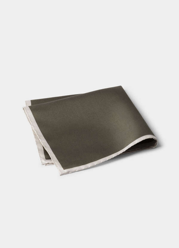 Solid Branded Silk Pocket Square Solid Branded Silk Pocket Square
