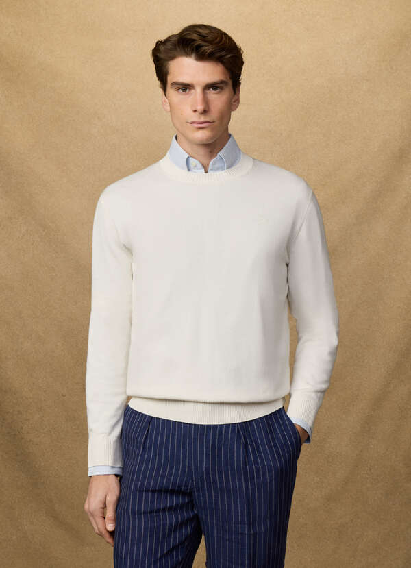 Cotton Crew-Neck Jumper - 2
