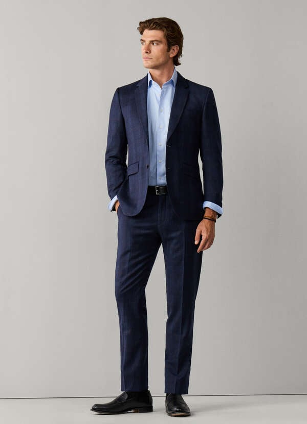 Stretch Wool Flannel Prince of Wales Suit Stretch Wool Flannel Prince of Wales Suit