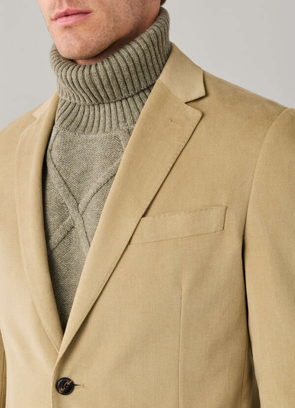 Cotton Brushed Twill Blazer -Woven in Italy - 2 Cotton Brushed Twill Blazer -Woven in Italy - 2