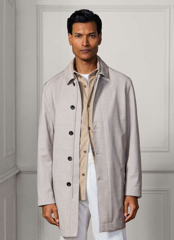 Water Repellant Mac - Woven In Italy - 2