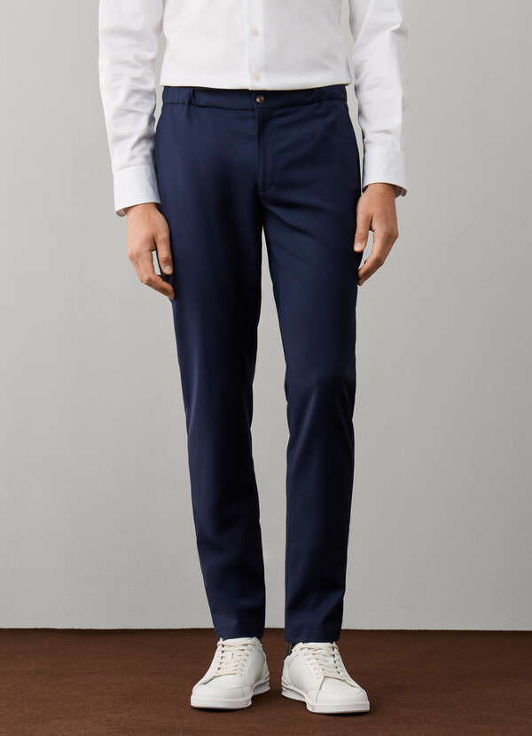 Relaxed Fit Wool Travel Drawcord Trouser - 2