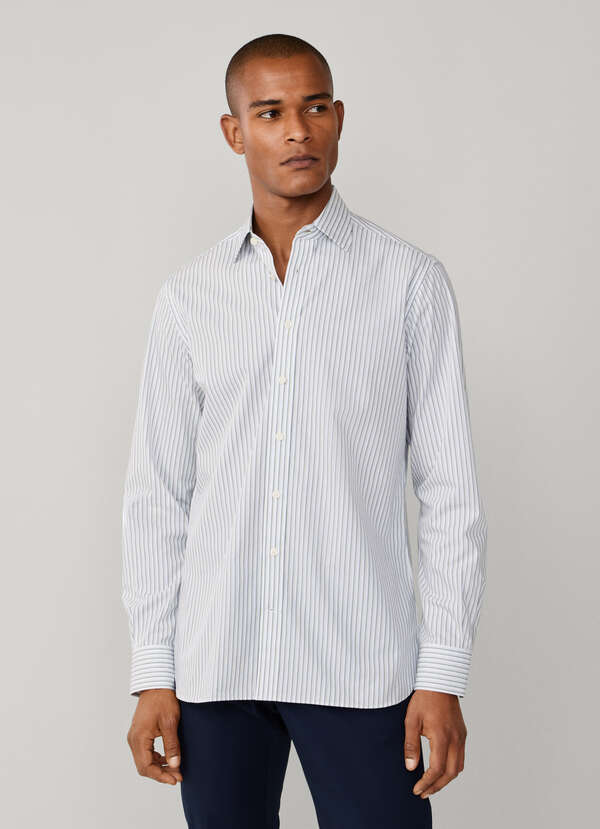 Classic Fit Two Tone Stripe Shirt - 2