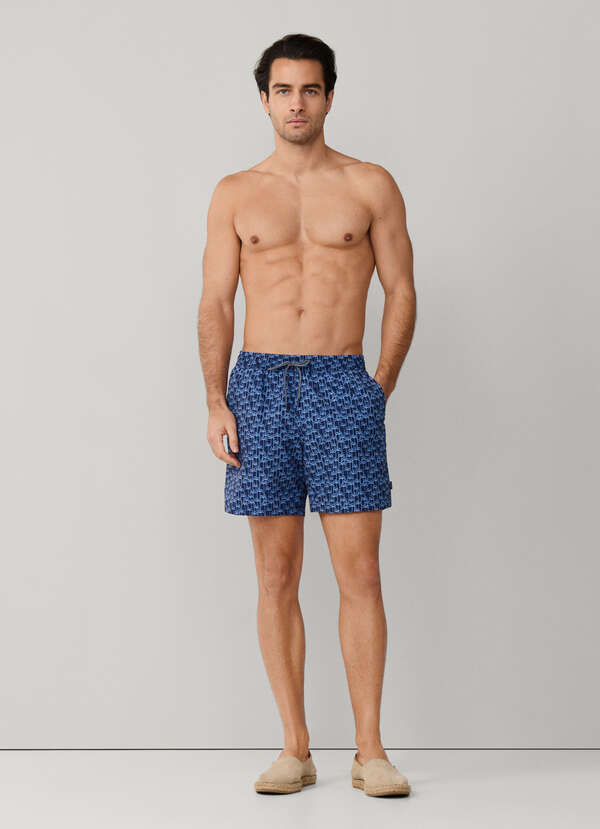Palm Print Swim Trunk - 2