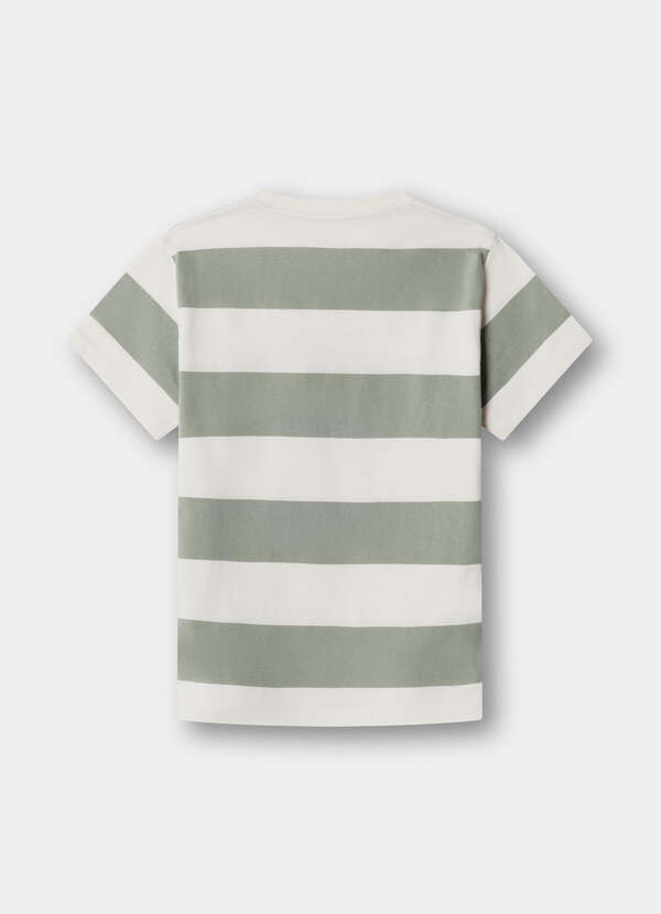 Classic Fit Stripe Graphic Festival T-Shirt - 2