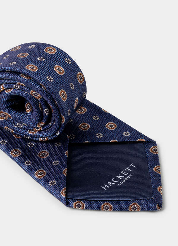 Silk Medallion Flower Tie - Made in Italy - 2 Silk Medallion Flower Tie - Made in Italy - 2