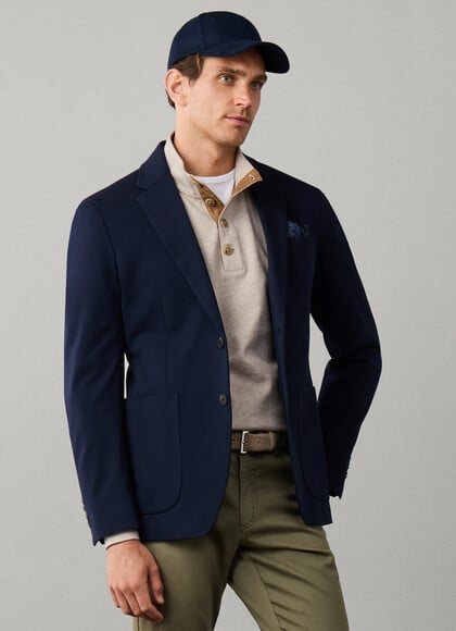 Pima Cotton Pique Travel Blazer