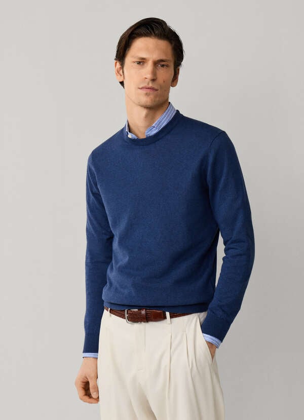 Cotton-Linen Knitted Crew-Neck Jumper Cotton-Linen Knitted Crew-Neck Jumper
