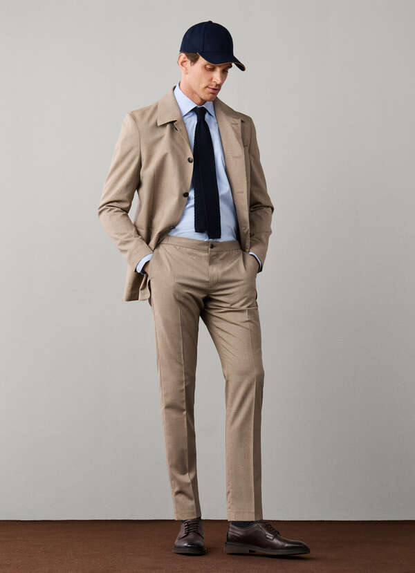 Relaxed Fit Wool Travel Drawcord Trouser Relaxed Fit Wool Travel Drawcord Trouser