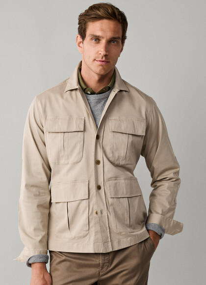 Stretch Cotton Velo Overshirt