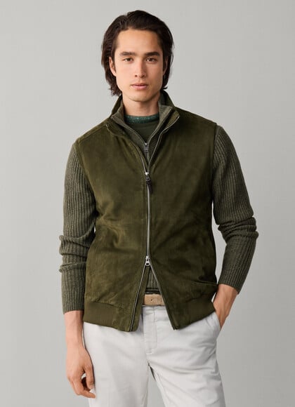 Suede Rib Gilet