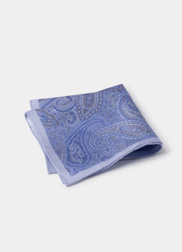 Large Paisley Silk Pocket Square