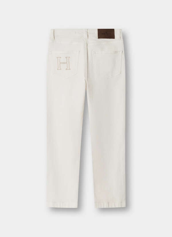 Relaxed Fit 5 Pocket Ecru Wash Denim - 2 Relaxed Fit 5 Pocket Ecru Wash Denim - 2