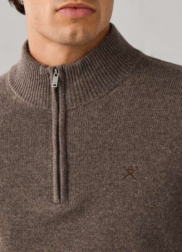 Lambswool Quarter Zip Jumper - 2 Lambswool Quarter Zip Jumper - 2