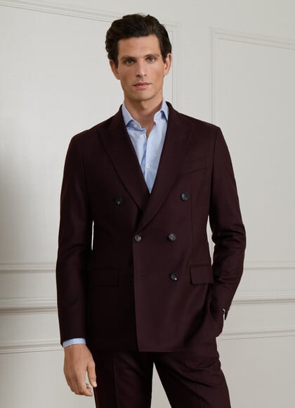 Wool Double Breasted Blazer -Woven in Italy