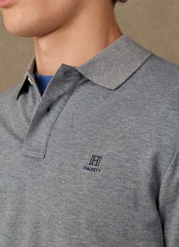 Classic Fit Long Sleeve Branded Polo - 2