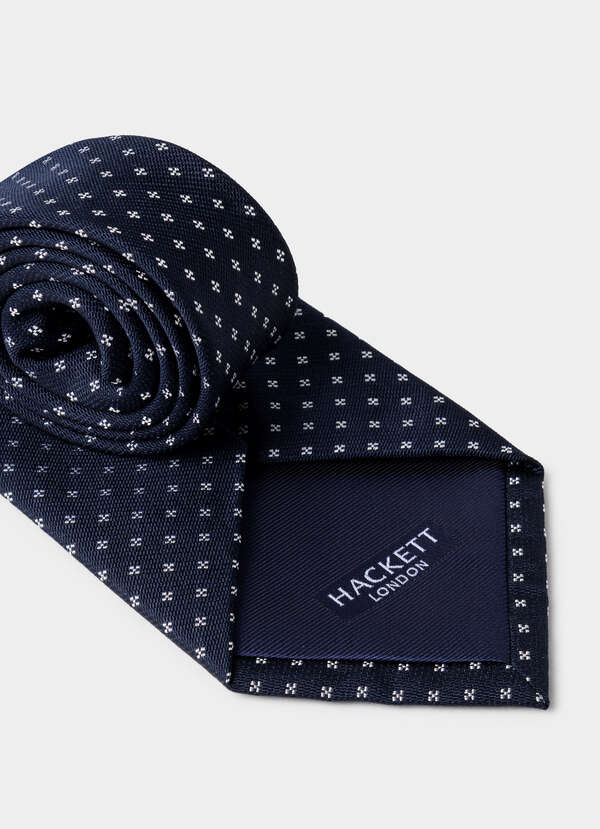 Silk Geometric Flower Tie - 2