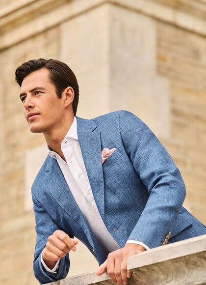 Linen Delave Hopsack Blazer