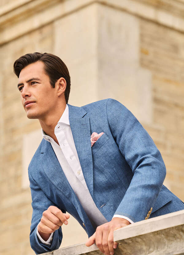 Linen Delave Hopsack Blazer Linen Delave Hopsack Blazer