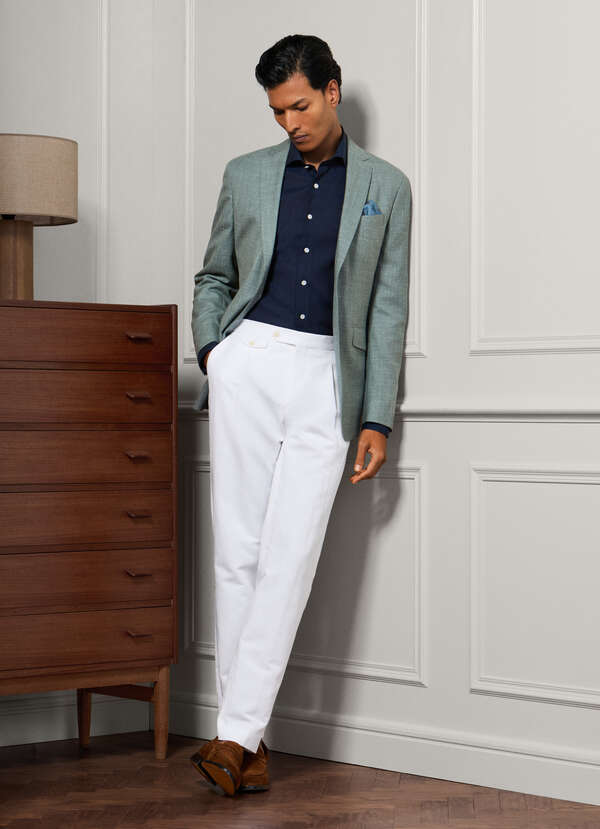 Classic Fit Sanderson Cotton-Linen Chinos