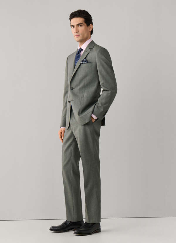 Wool Rustic Tropical Textured Suit Wool Rustic Tropical Textured Suit
