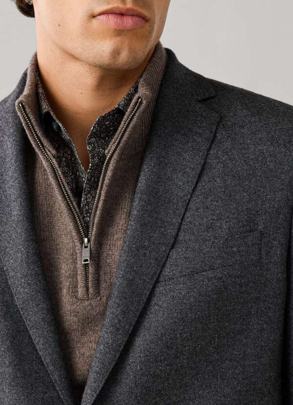 Italian Wool Performance Flannel Blazer - 2 Italian Wool Performance Flannel Blazer - 2