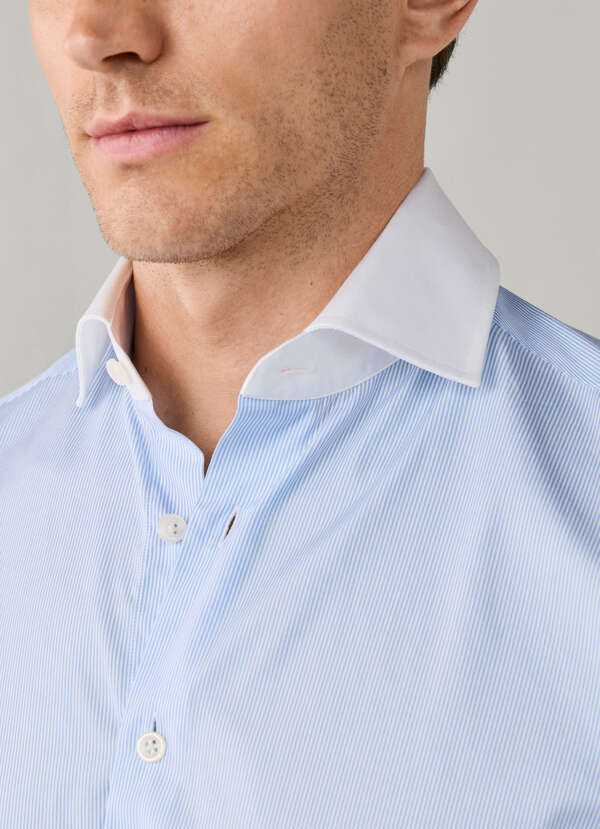 Tailored Fit Formal Fine Stripe Shirt - 2