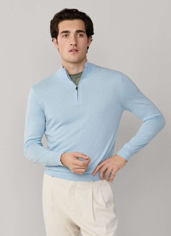 Cotton-Cashmere Quarter Zip Jumper - 2