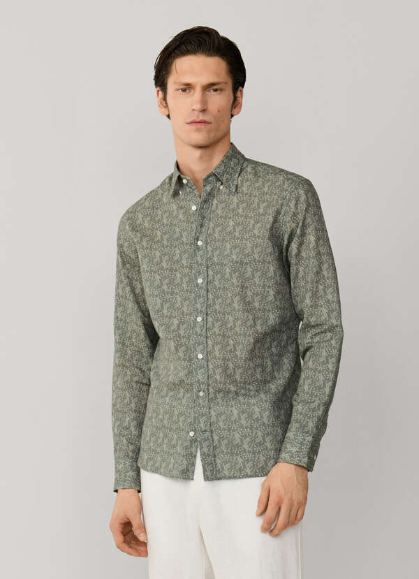 Tailored Fit Tiger Print Shirt - 2