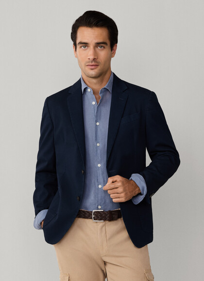 Stretch Cotton Garment Dyed Blazer