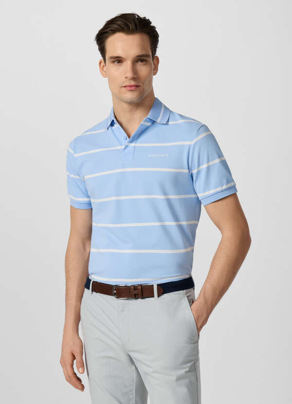 Classic Fit Short Sleeve Striped Polo