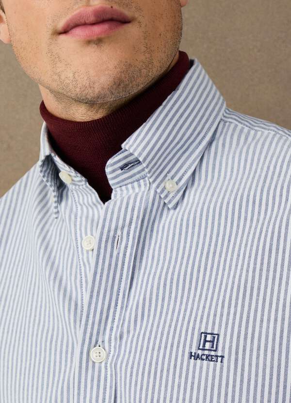 Classic Fit Striped Oxford Shirt - 2 Classic Fit Striped Oxford Shirt - 2
