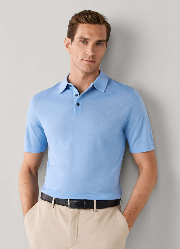 Classic Fit Short Sleeve Silk Blend Polo